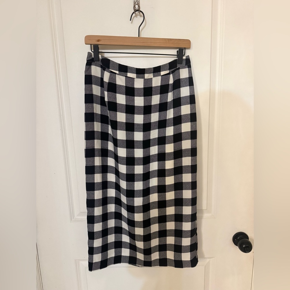 Plaid Pencil Skirt